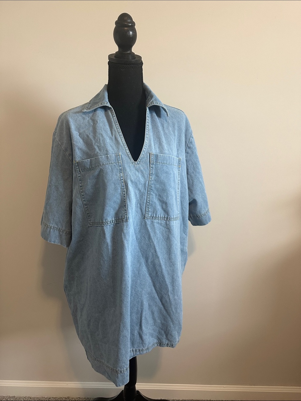 Light Blue Denim Short dress